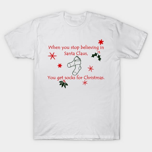 Funny Socks for Christmas T-Shirt T-Shirt by DISmithArt